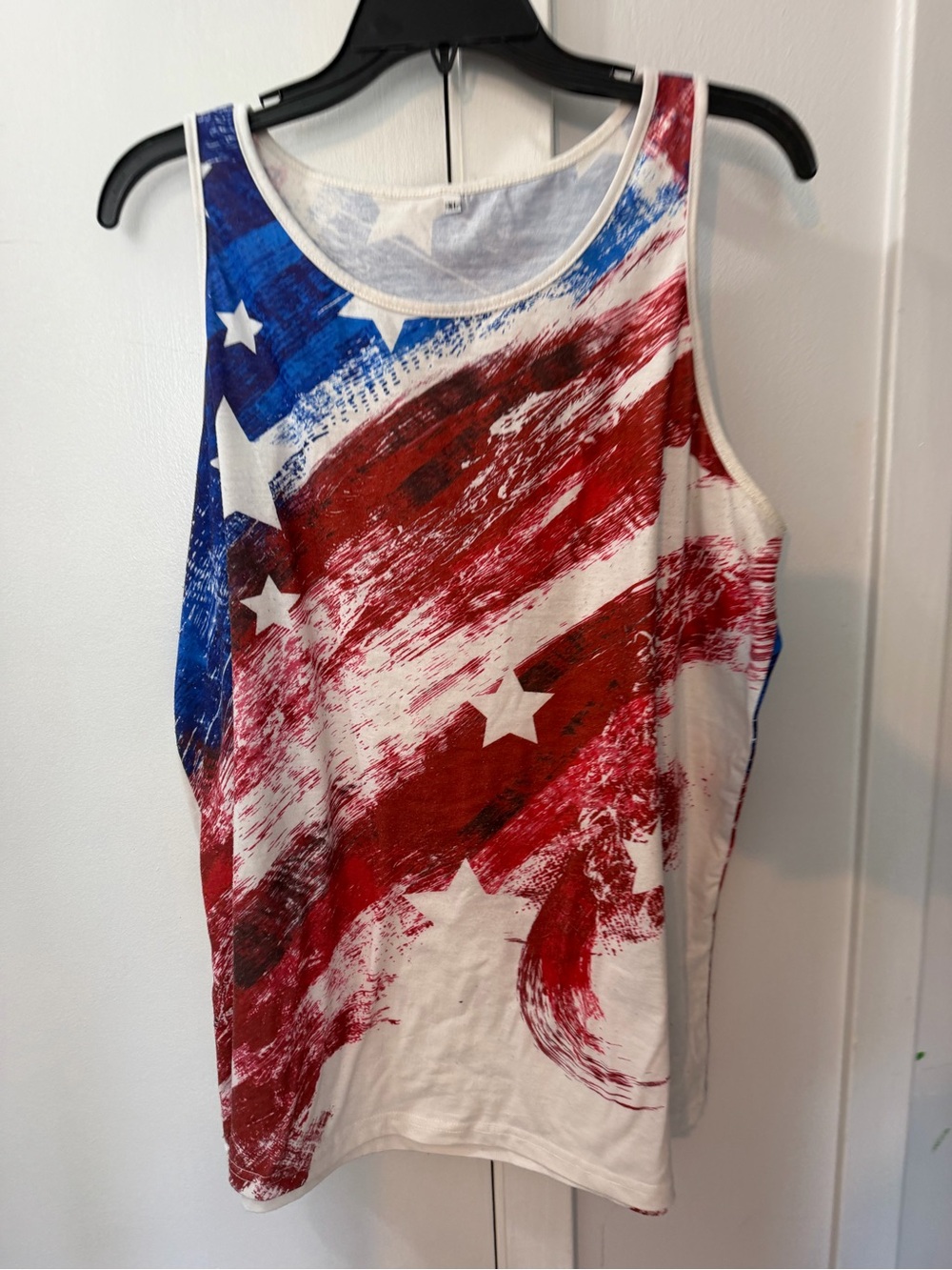 Patriotic Flag Print Tank Top - Red, White & Blue